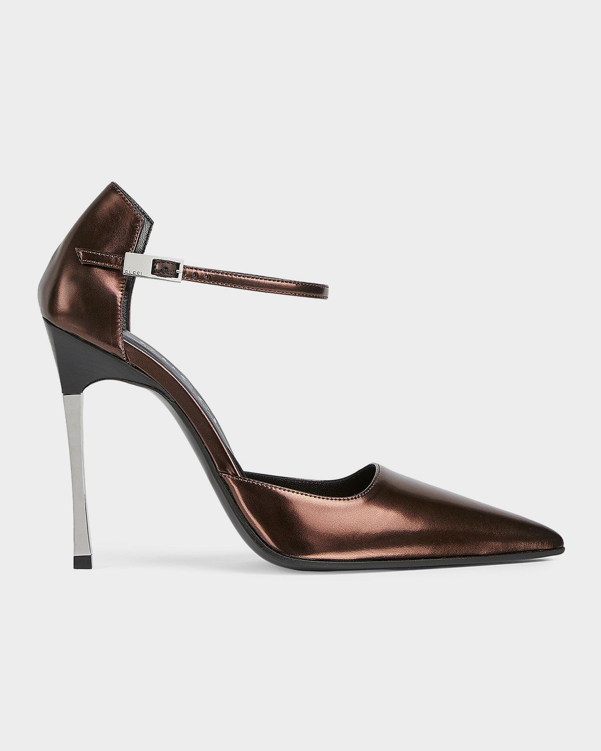 Gucci Bombshell 110mm Laminated Leather Stiletto Pumps