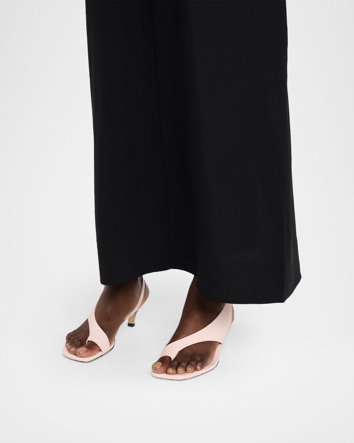 Toteme Leather Kitten-Heel Thong Sandals