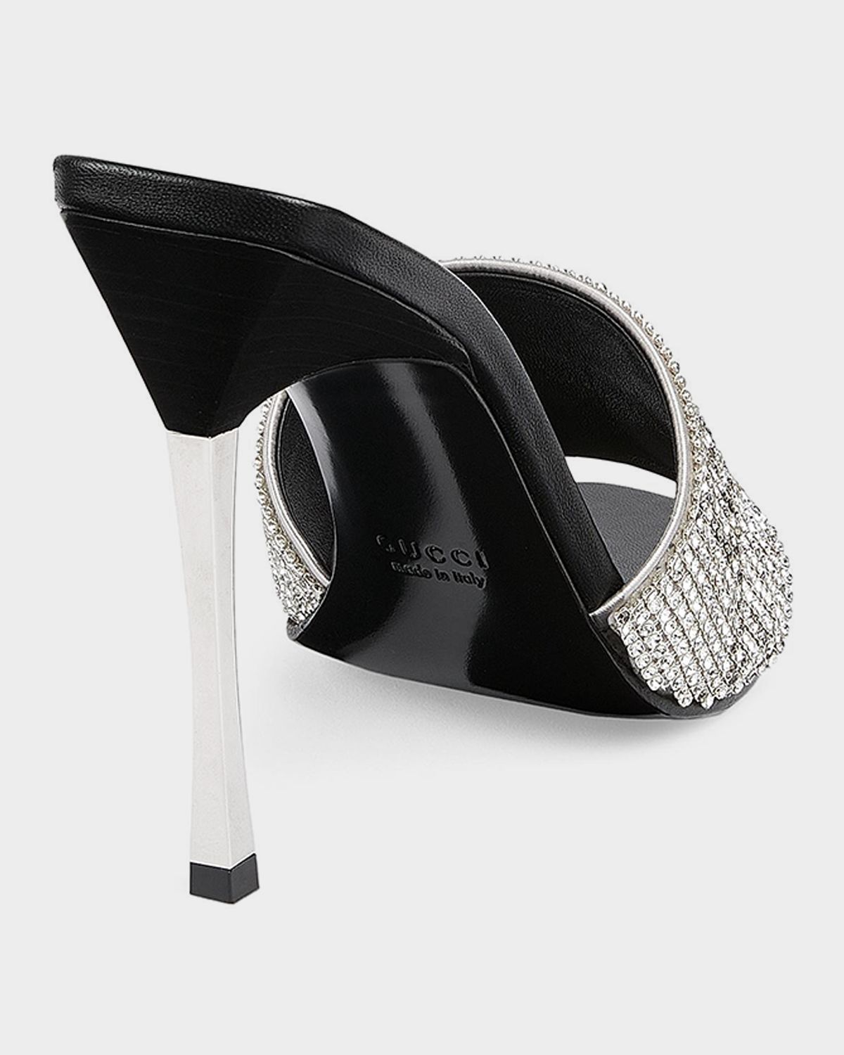 Gucci Bombshell 115mm Crystal-Embellished Mesh Stiletto Sandals