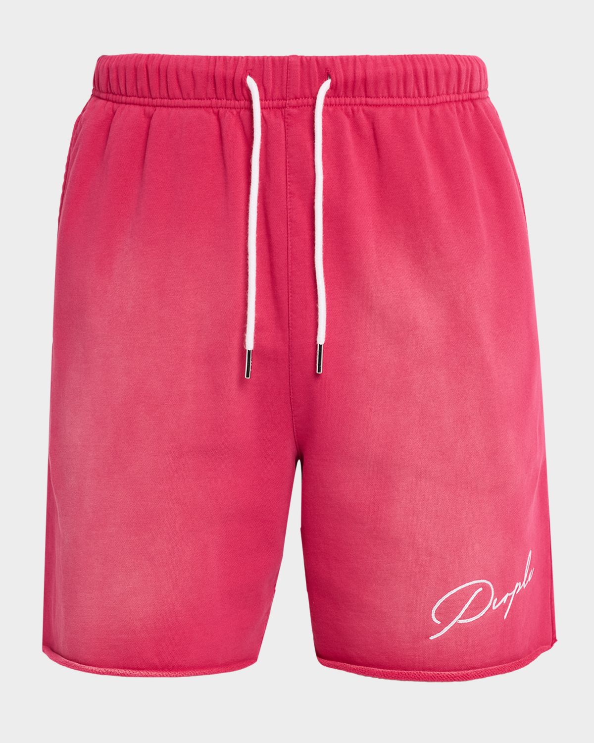 PURPLE Men 's Signature Faded Cotton Shorts