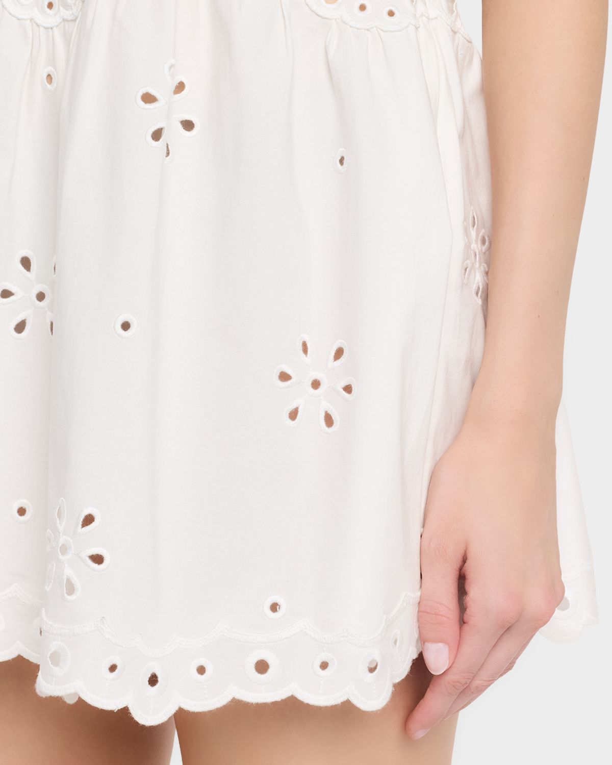 Retrofete Beranice Embroidered Halter Mini Dress | Thumbnail 5