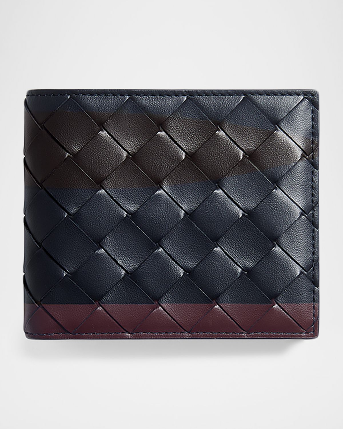 Bottega Veneta Men 's Intrecciato Airbrushed Bifold Wallet