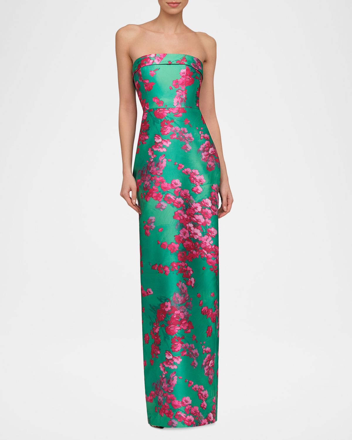 Theia Cleo Strapless Floral-Print Column Gown | Thumbnail 6 Theia Cleo Strapless Floral-Print Column Gown | Thumbnail 6