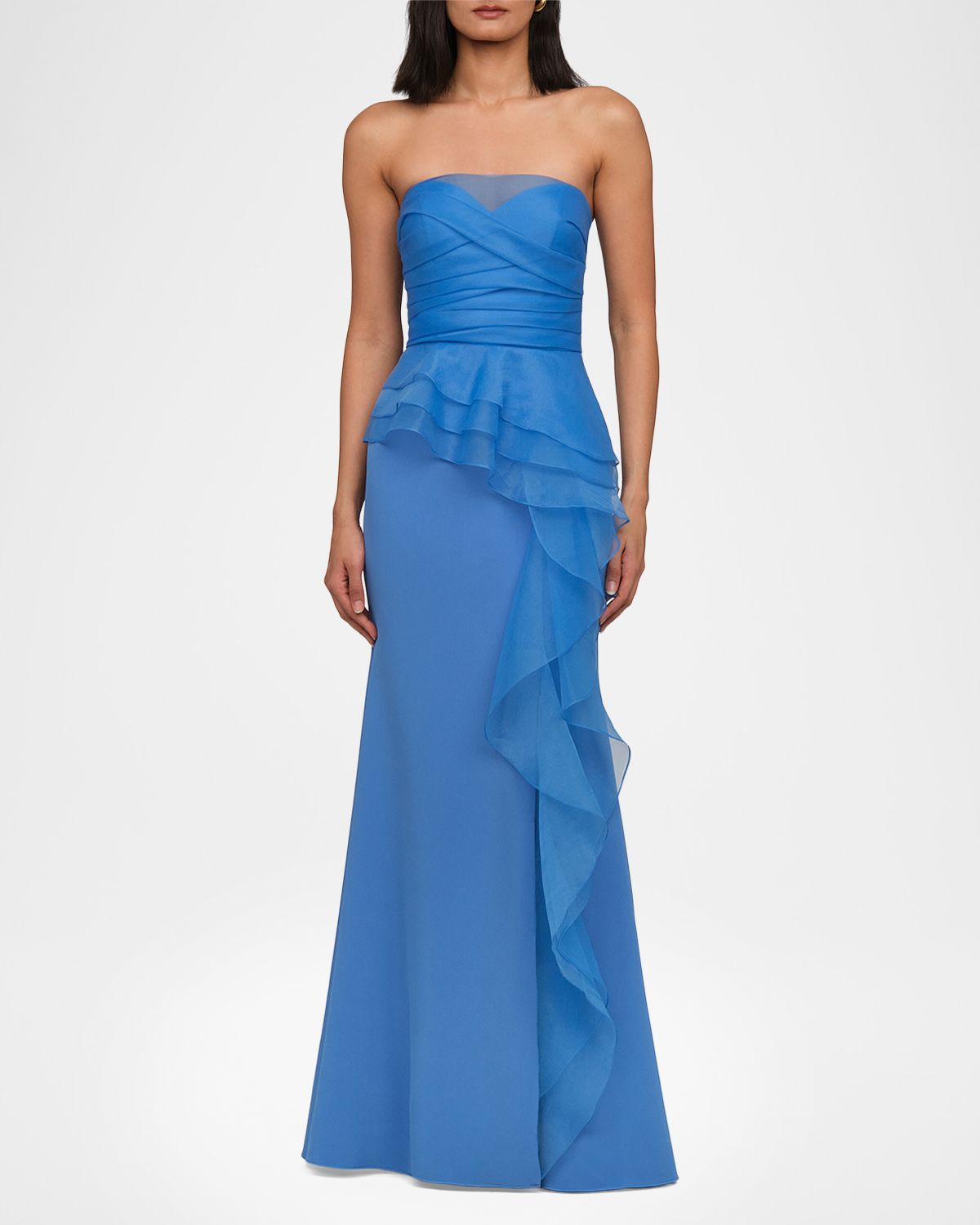 Theia Morgan Strapless Crepe and Organza Gown | Thumbnail 5 Theia Morgan Strapless Crepe and Organza Gown | Thumbnail 5
