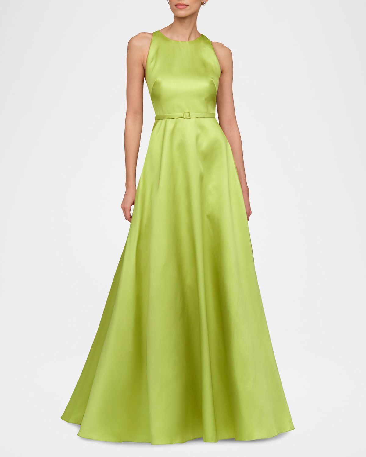 Theia Minta Sleeveless Mikado Halter Gown | Thumbnail 6