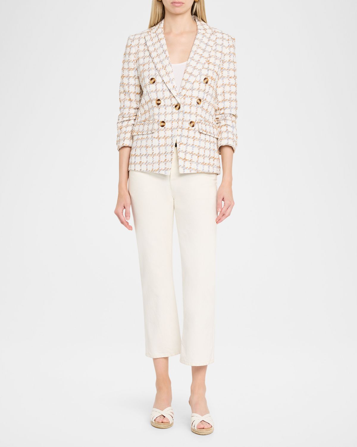 Veronica Beard Ryland Tweed Dickey Jacket