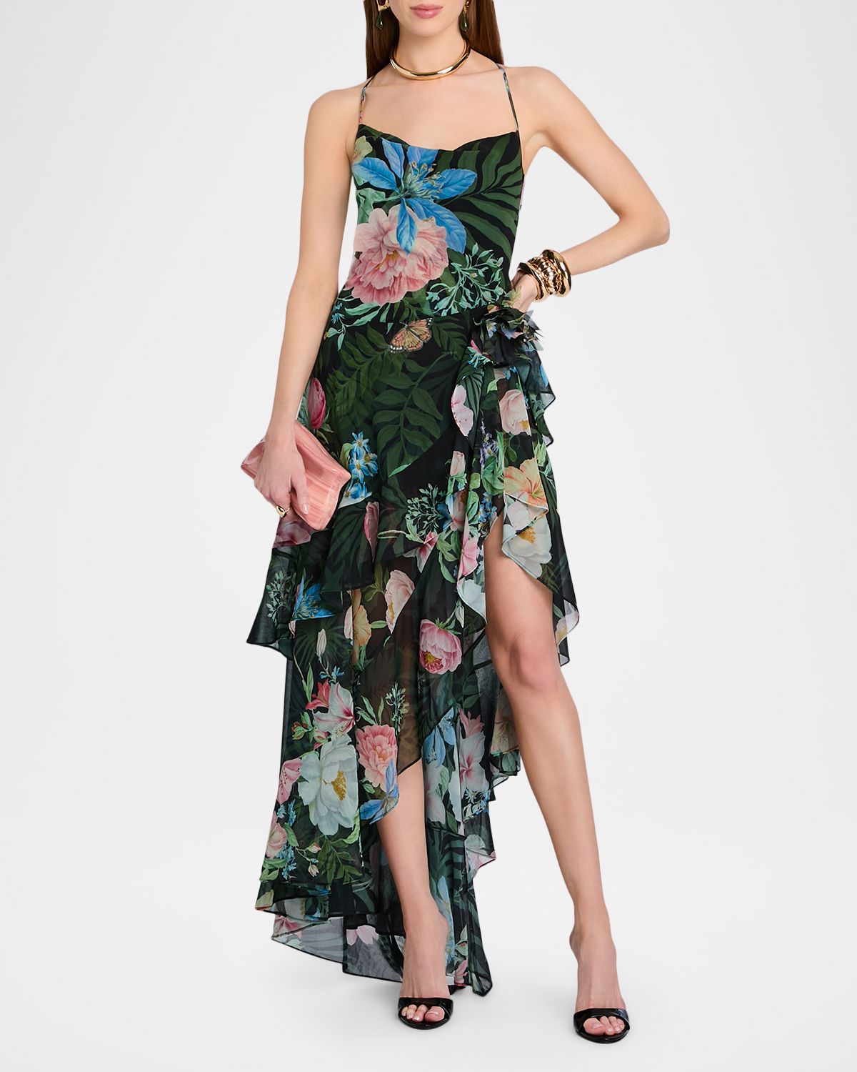 Retrofete Samara Ruffled Silk Chiffon Dress | Thumbnail 8