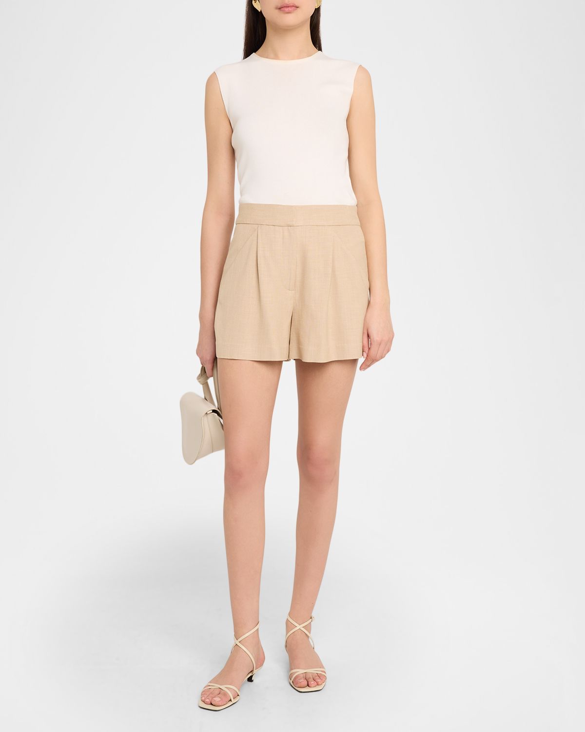 Veronica Beard Marbeau Pleated Shorts