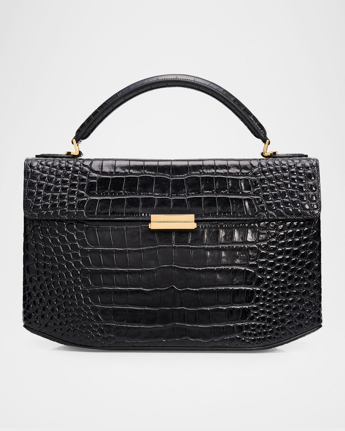 Toteme Box Croc-Embossed Leather Top-Handle Bag | Thumbnail 7