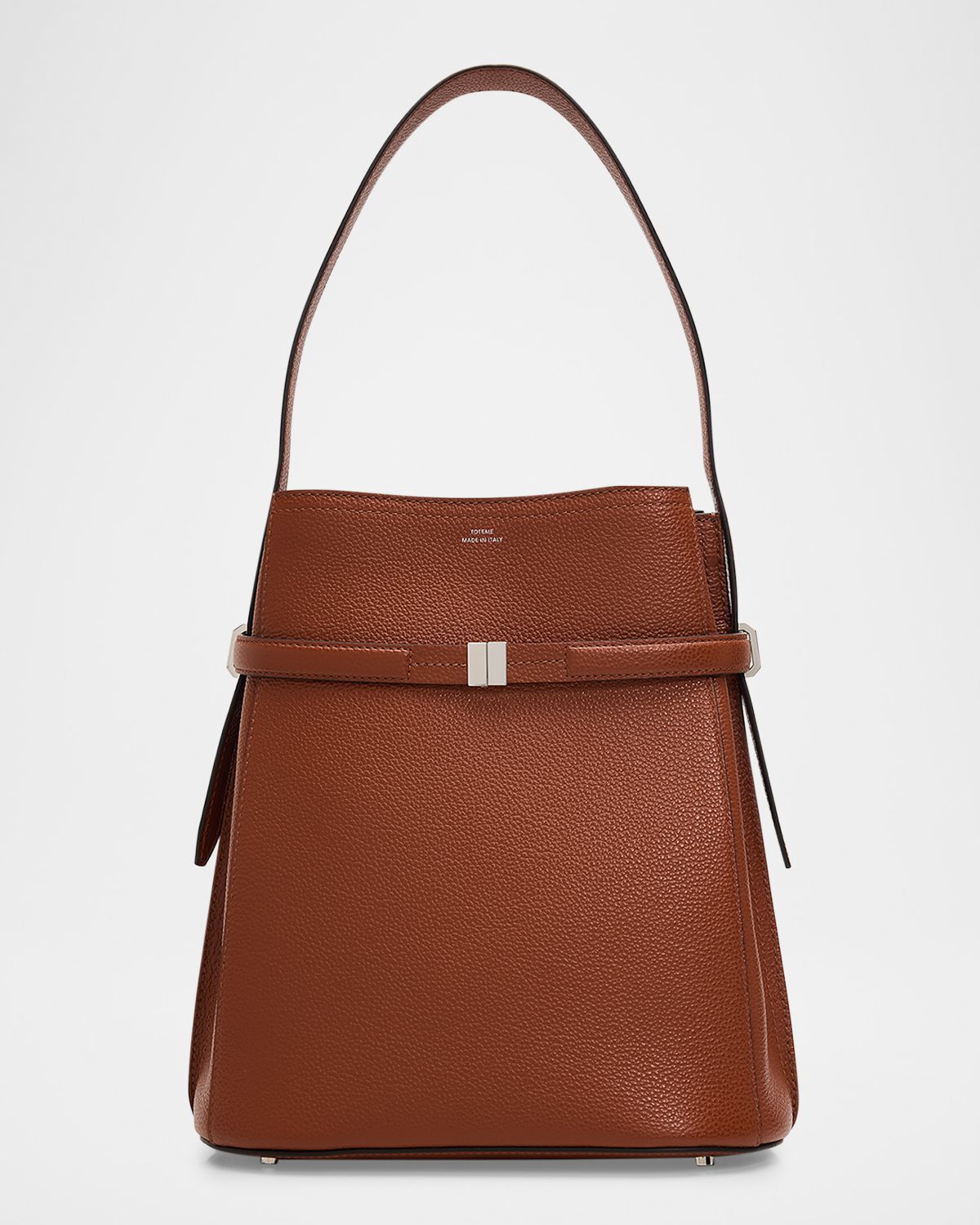 Toteme Belted Bucket Grain Leather Shoulder Bag