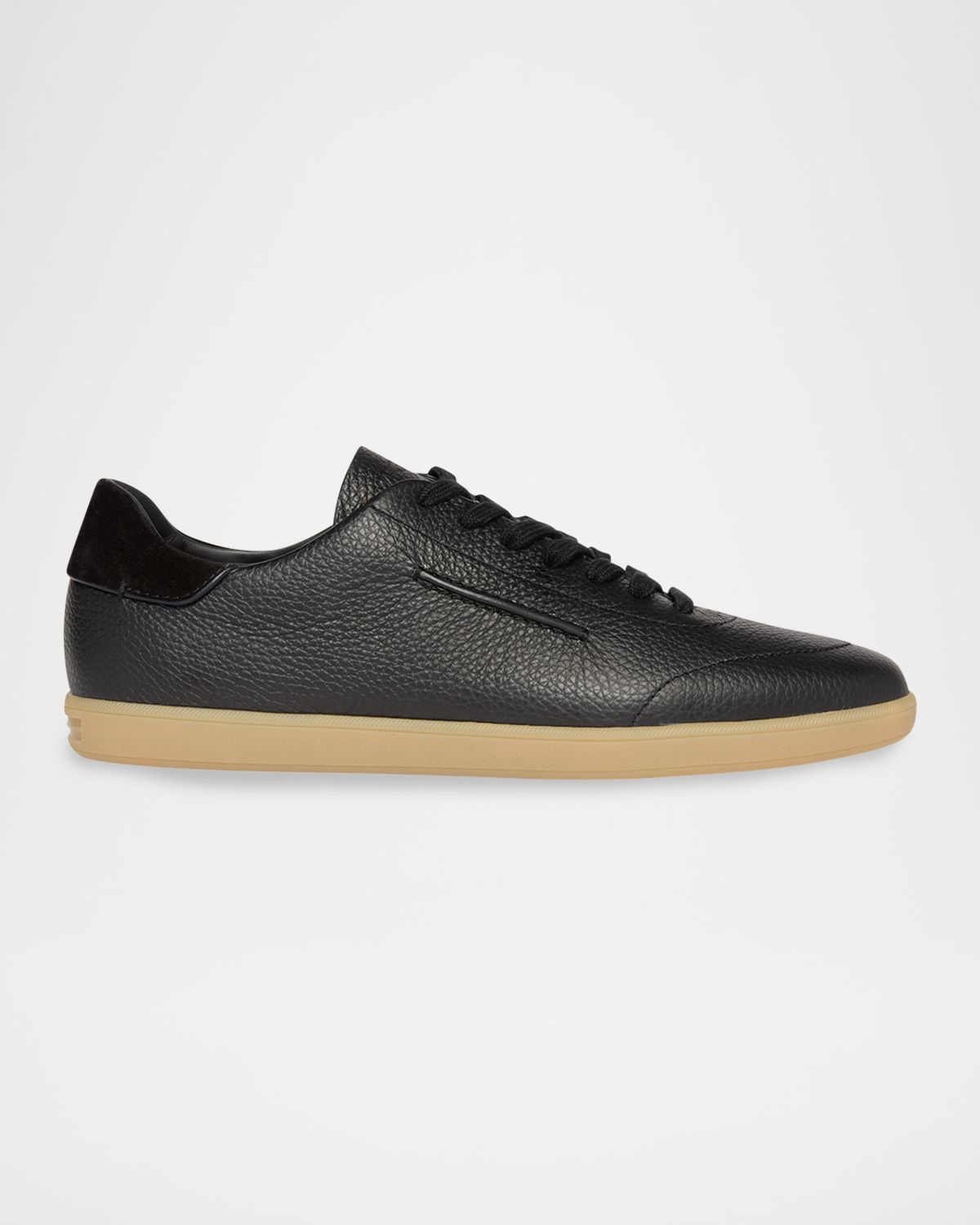 ZEGNA Men 's 232 Grained Leather Low-Top Sneakers | Thumbnail 5
