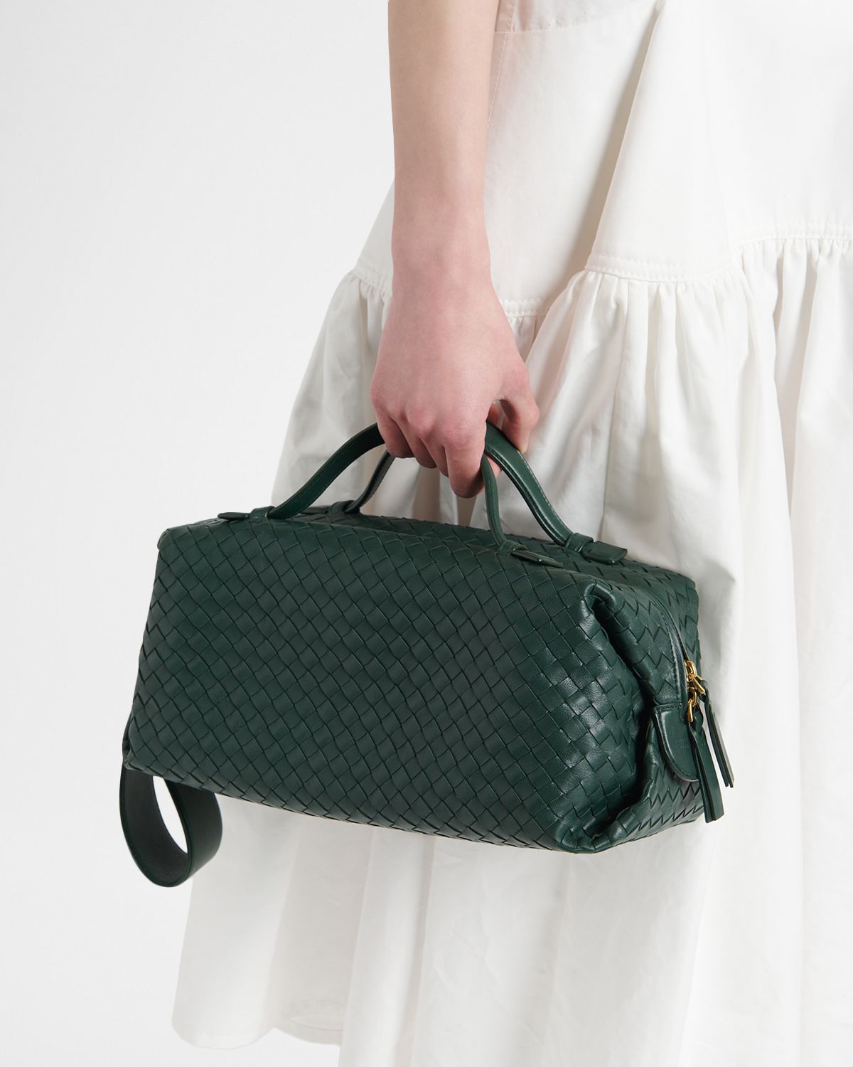 Bottega Veneta Gioco Leather Top-Handle Bag