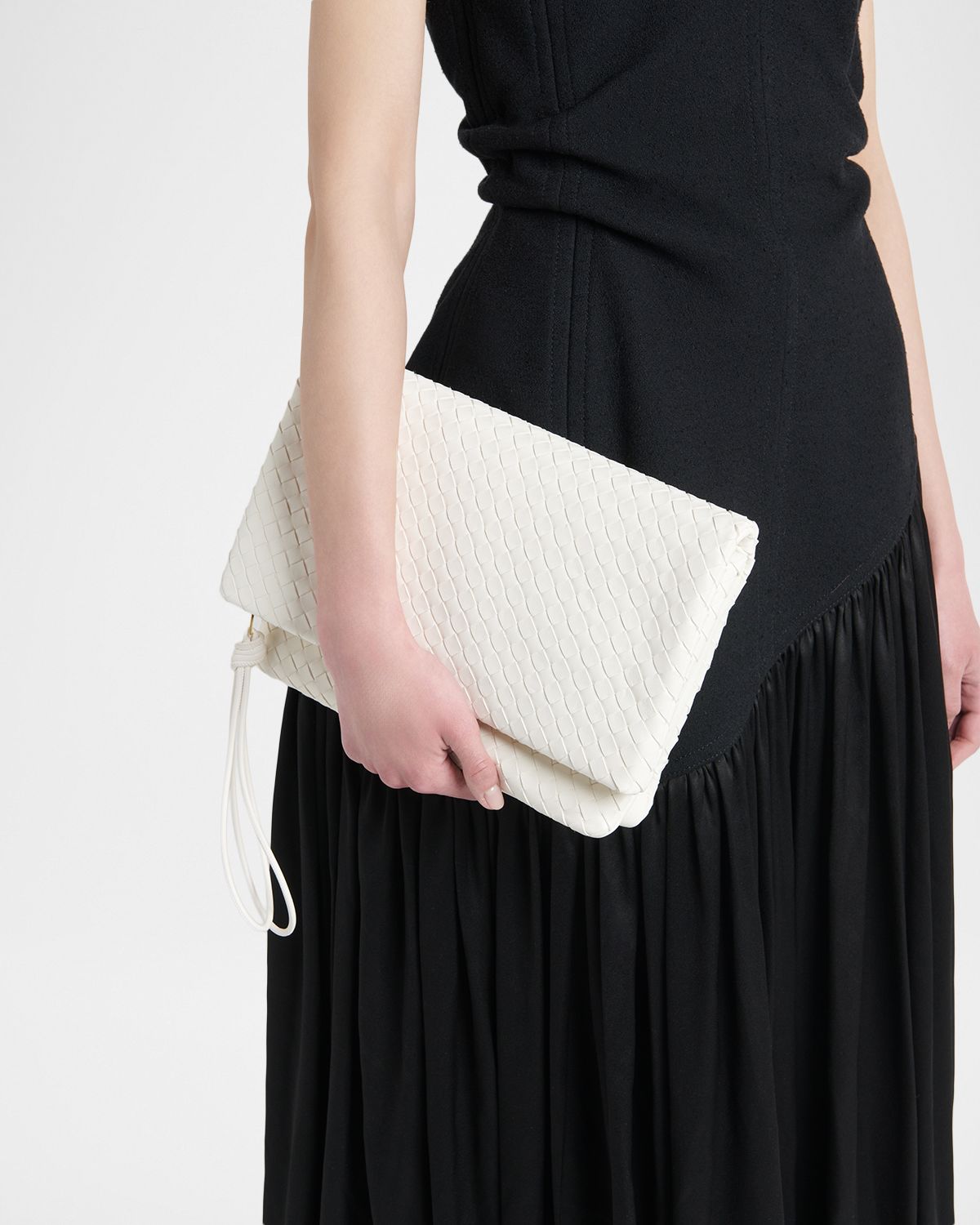 Bottega Veneta Folded Nappa Leather Clutch Bag