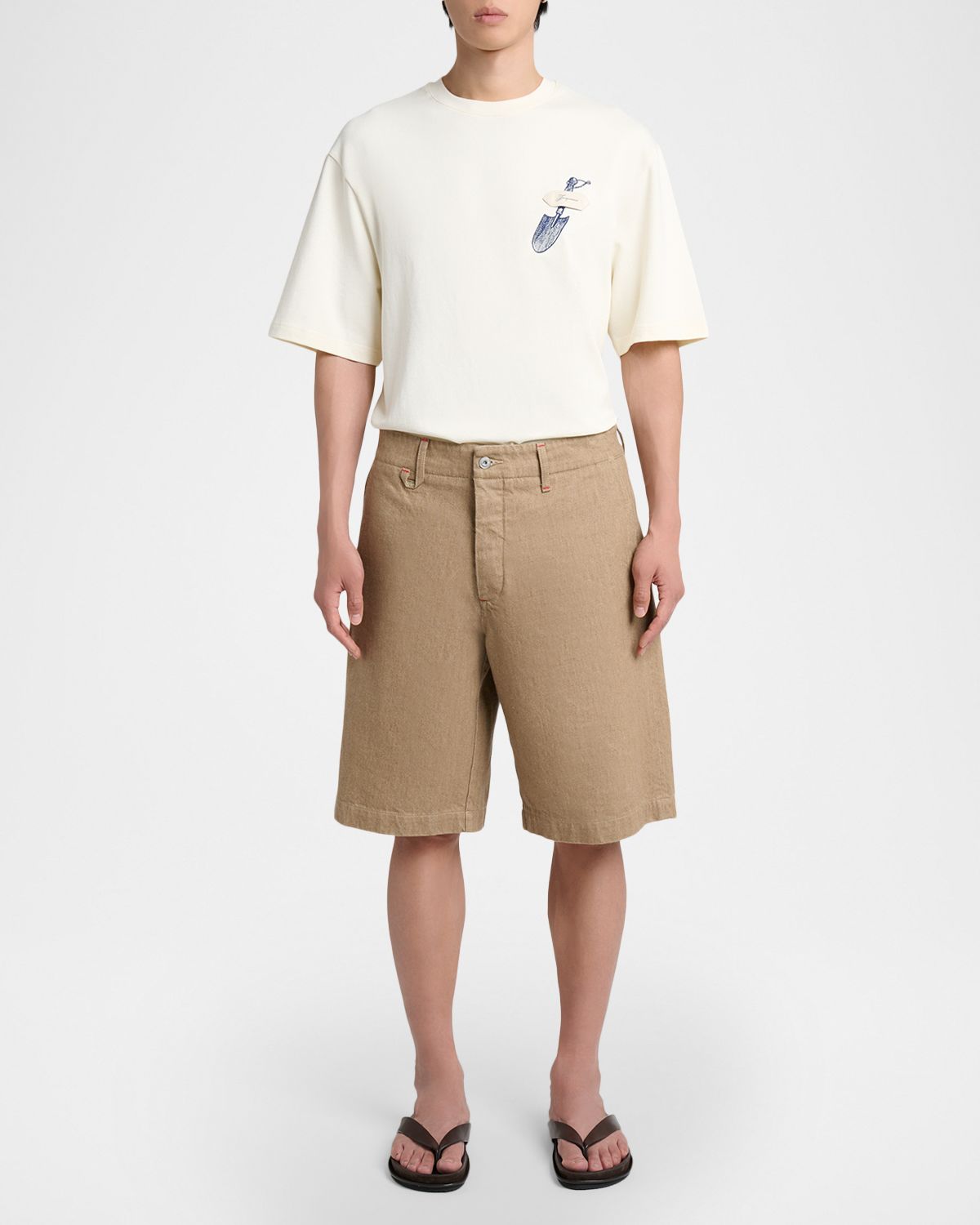 Jacquemus Men 's Cotton Wide Leg Le Shorts | Thumbnail 5