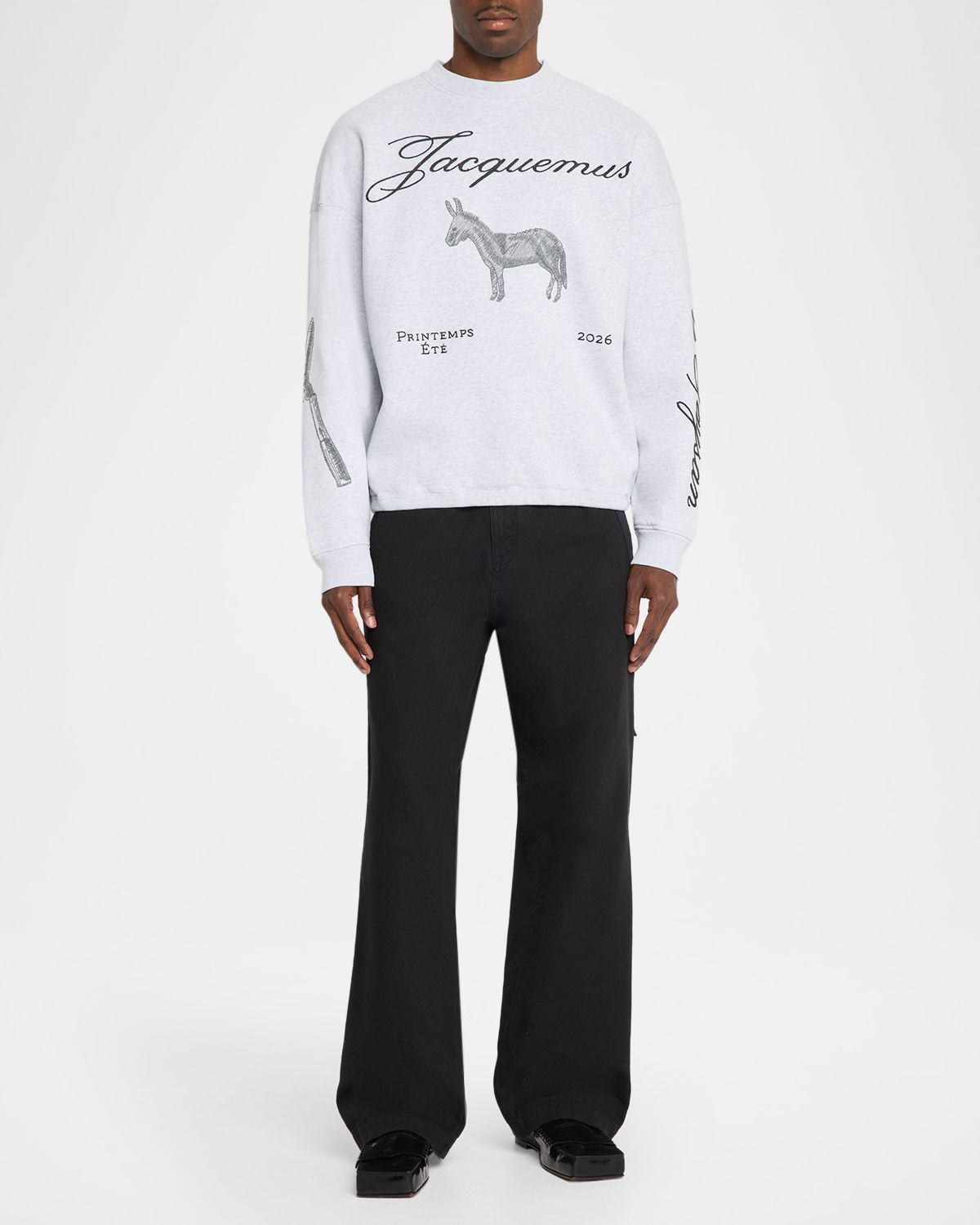 Jacquemus Men 's Embroidered Le Paysan Fleece Sweatshirt | Thumbnail 5 Jacquemus Men 's Embroidered Le Paysan Fleece Sweatshirt | Thumbnail 5