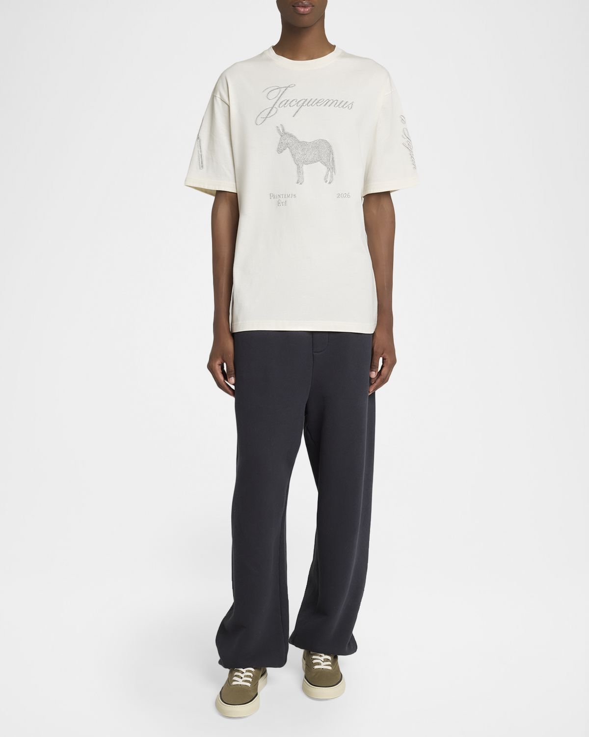 Jacquemus Men 's Embroidered Le Paysan Crewneck T-Shirt | Thumbnail 5 Jacquemus Men 's Embroidered Le Paysan Crewneck T-Shirt | Thumbnail 5