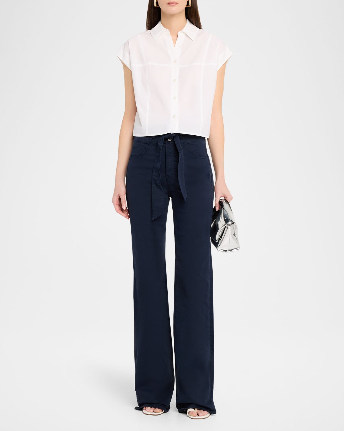 Veronica Beard Rosanna Corset Belted Pants