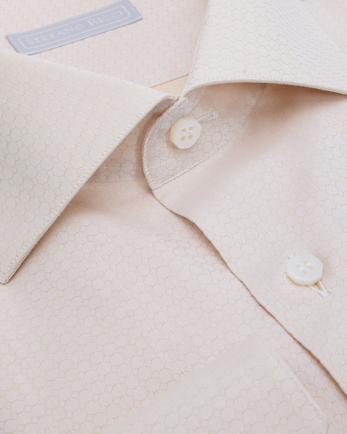 Stefano Ricci Men 's Cotton Tonal Geometric Jacquard Dress Shirt | Thumbnail 5 Stefano Ricci Men 's Cotton Tonal Geometric Jacquard Dress Shirt | Thumbnail 5