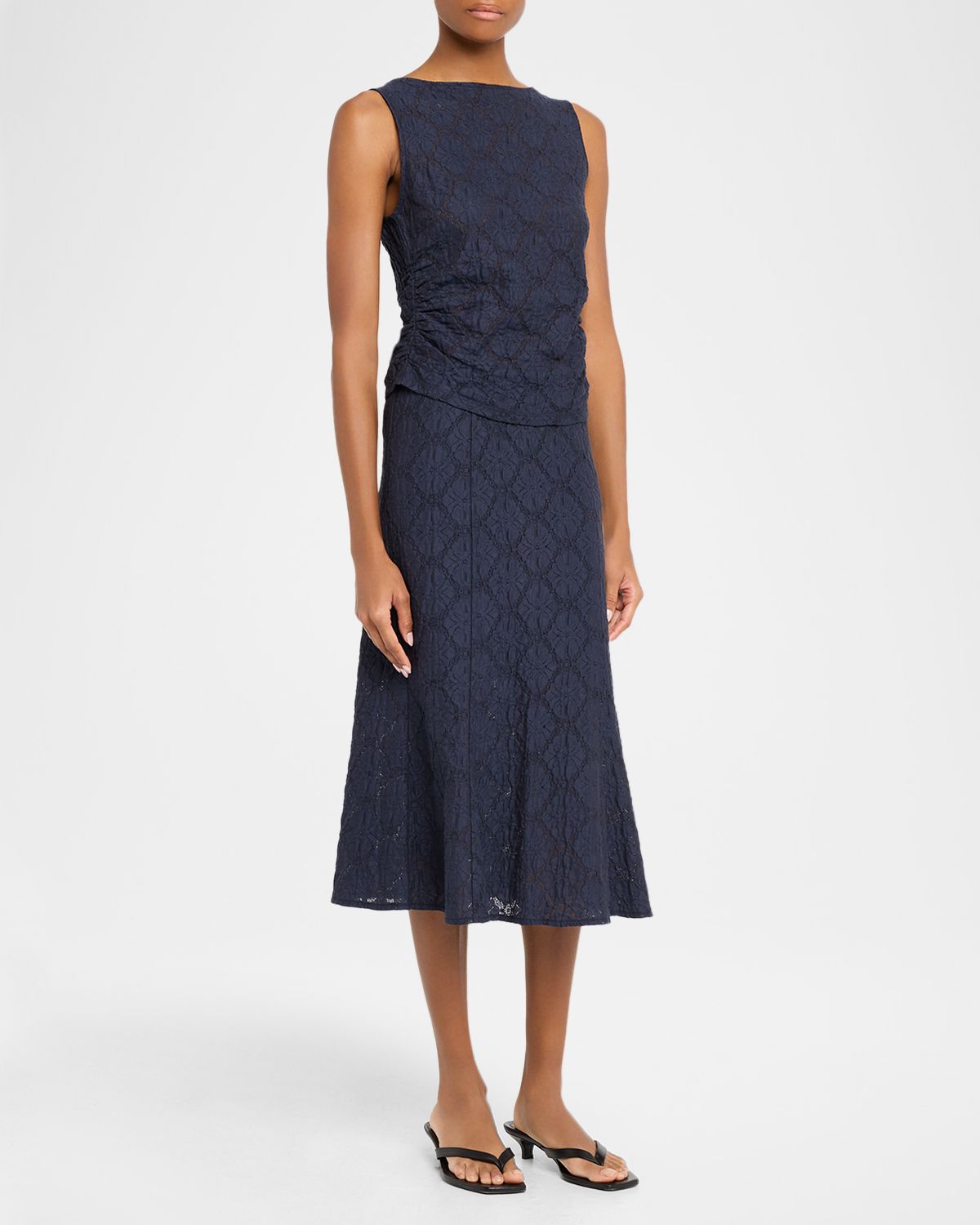 Veronica Beard Massimo Lace Midi Skirt