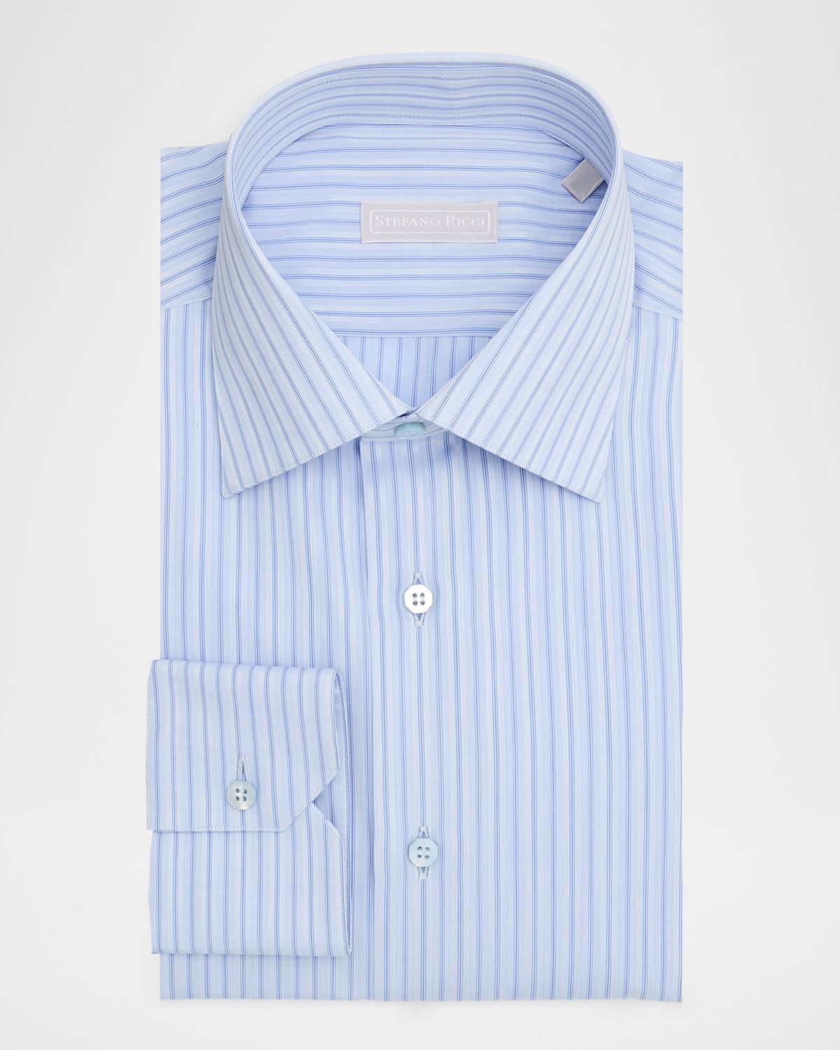 Stefano Ricci Men 's Cotton Tonal Double-Stripe Dress Shirt