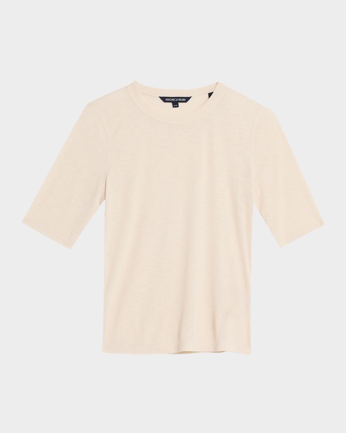 Veronica Beard Auclair Knit Elbow-Sleeve Tee