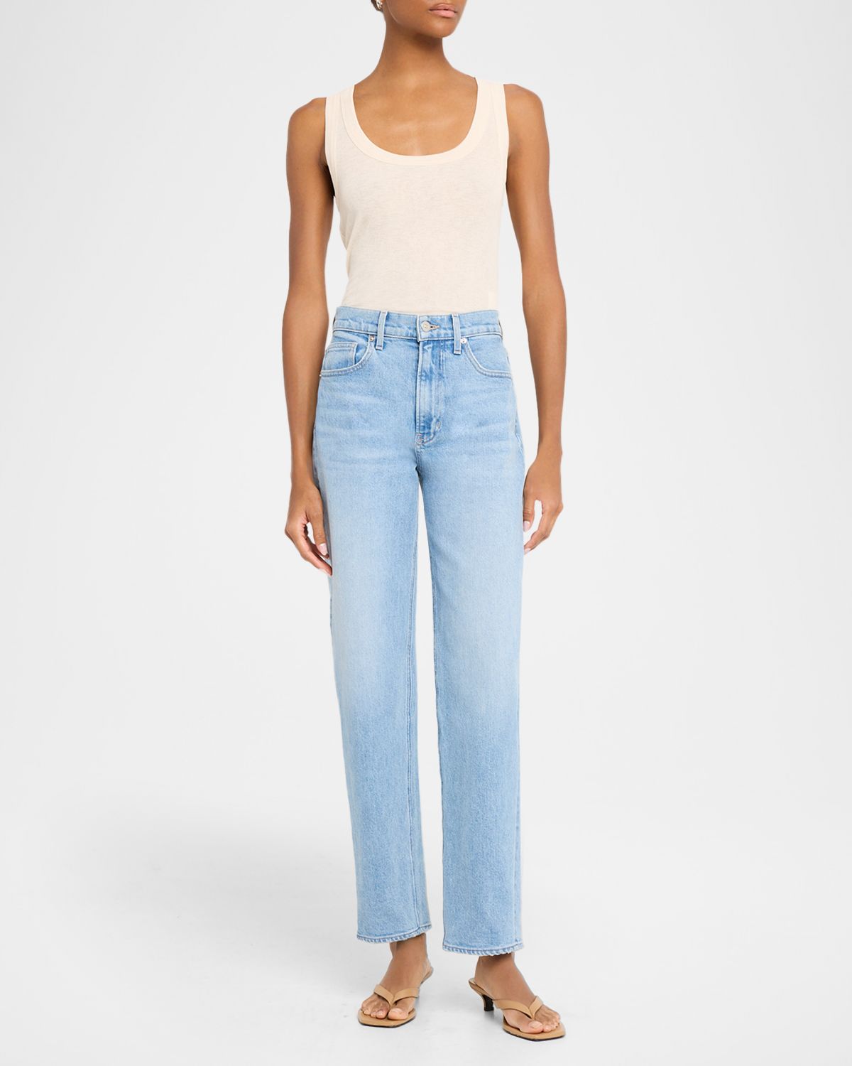 Veronica Beard Belvedere Jersey Scoopneck Tank Top