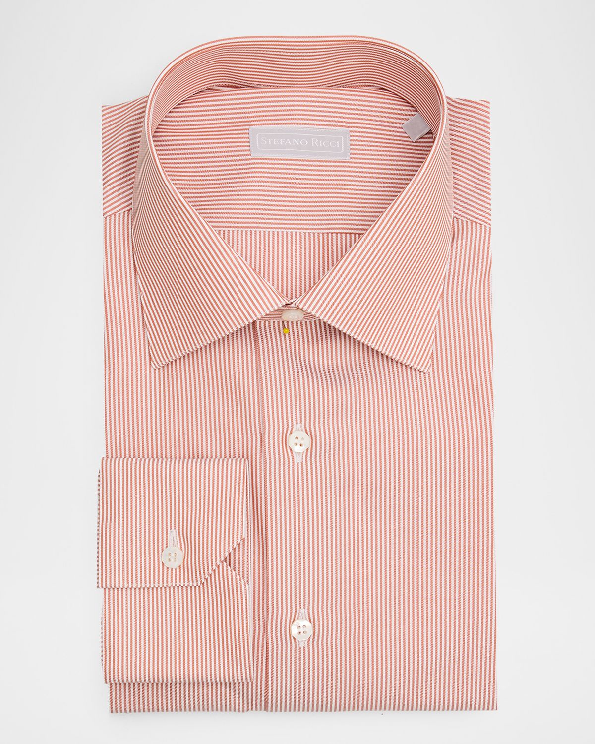 Stefano Ricci Men 's Cotton Bicolor Stripe Dress Shirt | Thumbnail 3 Stefano Ricci Men 's Cotton Bicolor Stripe Dress Shirt | Thumbnail 3