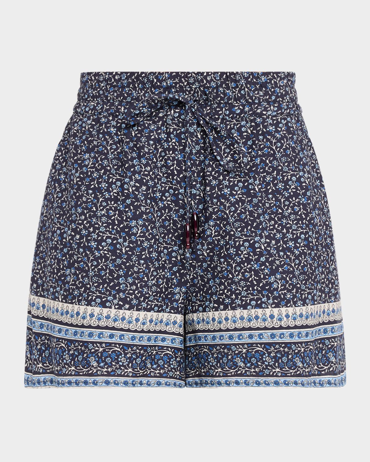 Veronica Beard Vivaldi Printed Drawstring Shorts