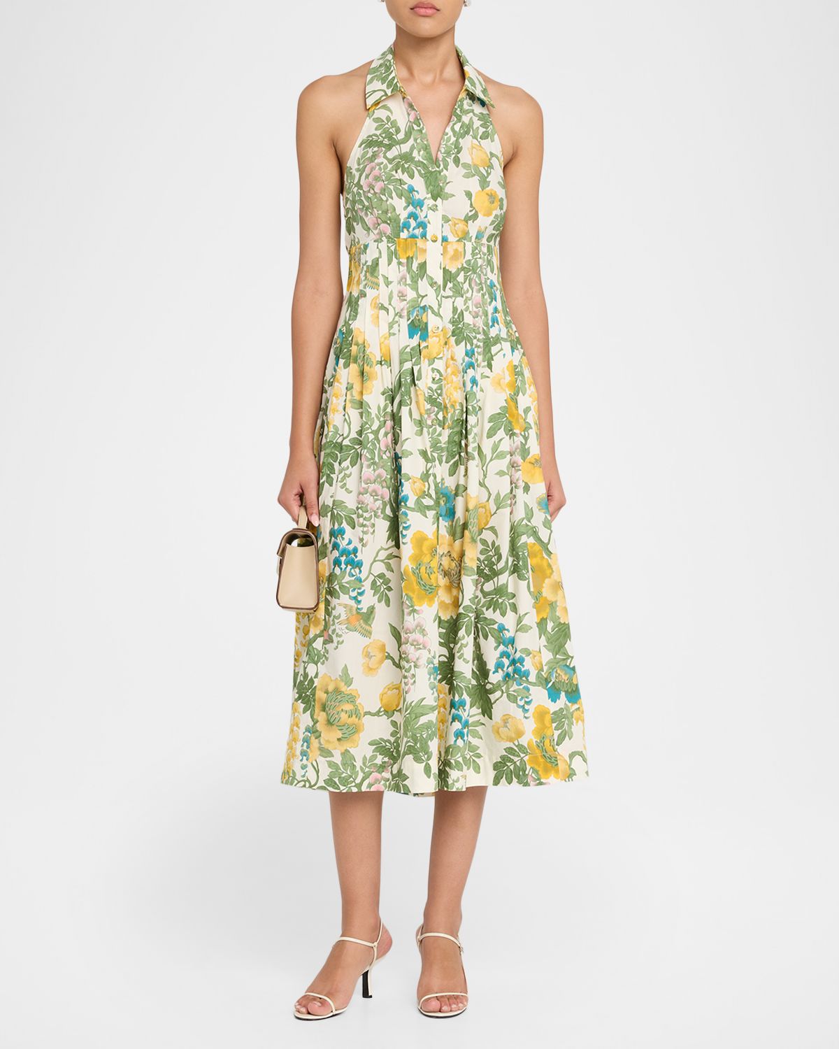 Cara Cara Rashida Floral Poplin Halter Dress