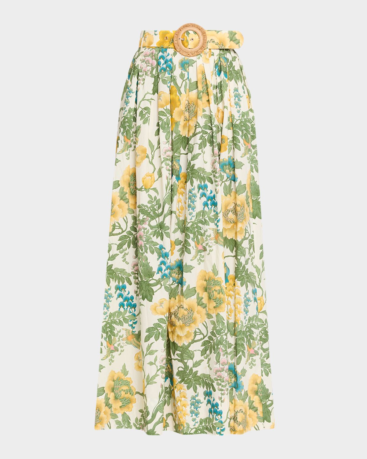 Cara Cara Greenfield Floral Belted Maxi Skirt