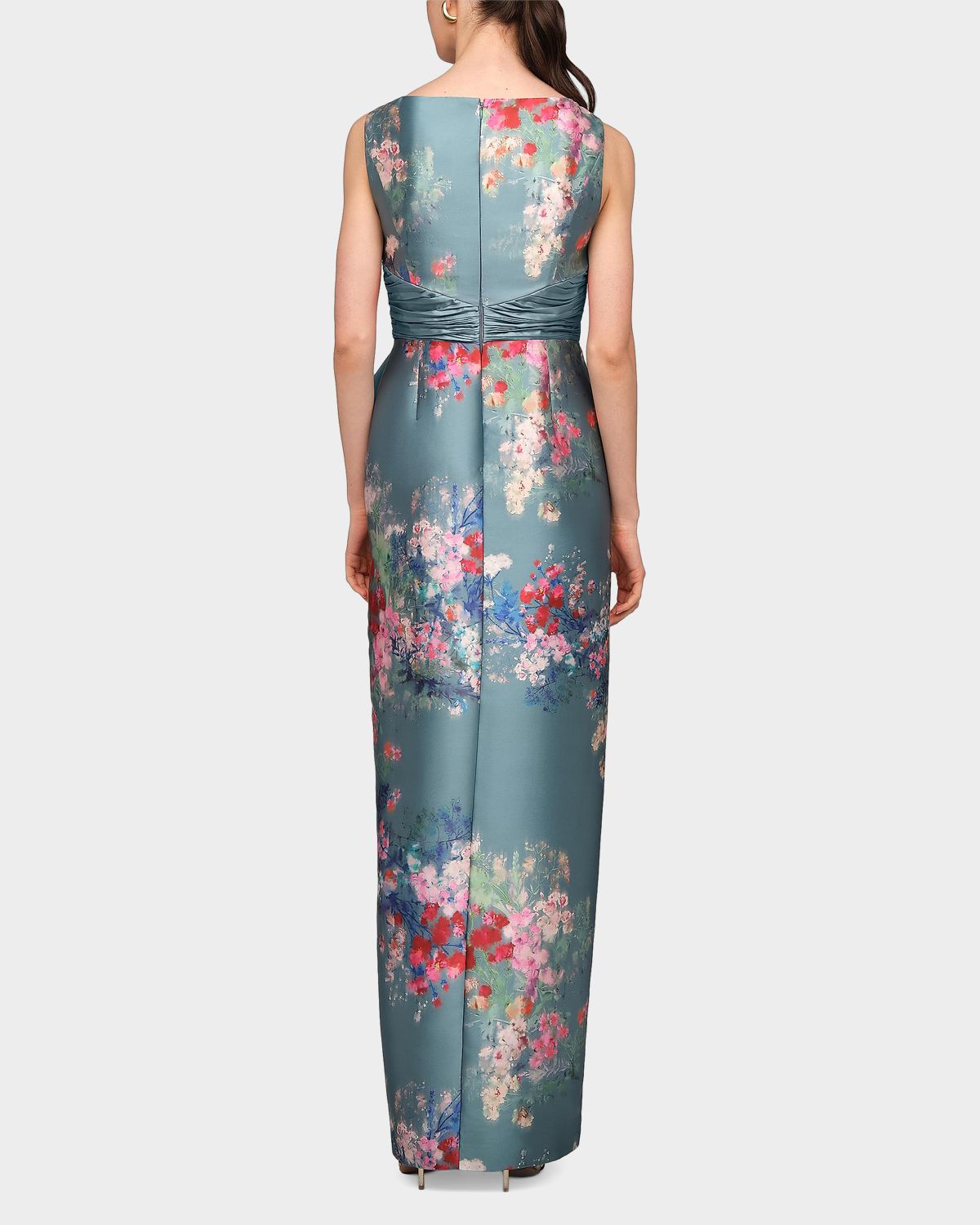 Kay Unger New York Kathleen Mikado Floral Column Gown | Thumbnail 3 Kay Unger New York Kathleen Mikado Floral Column Gown | Thumbnail 3