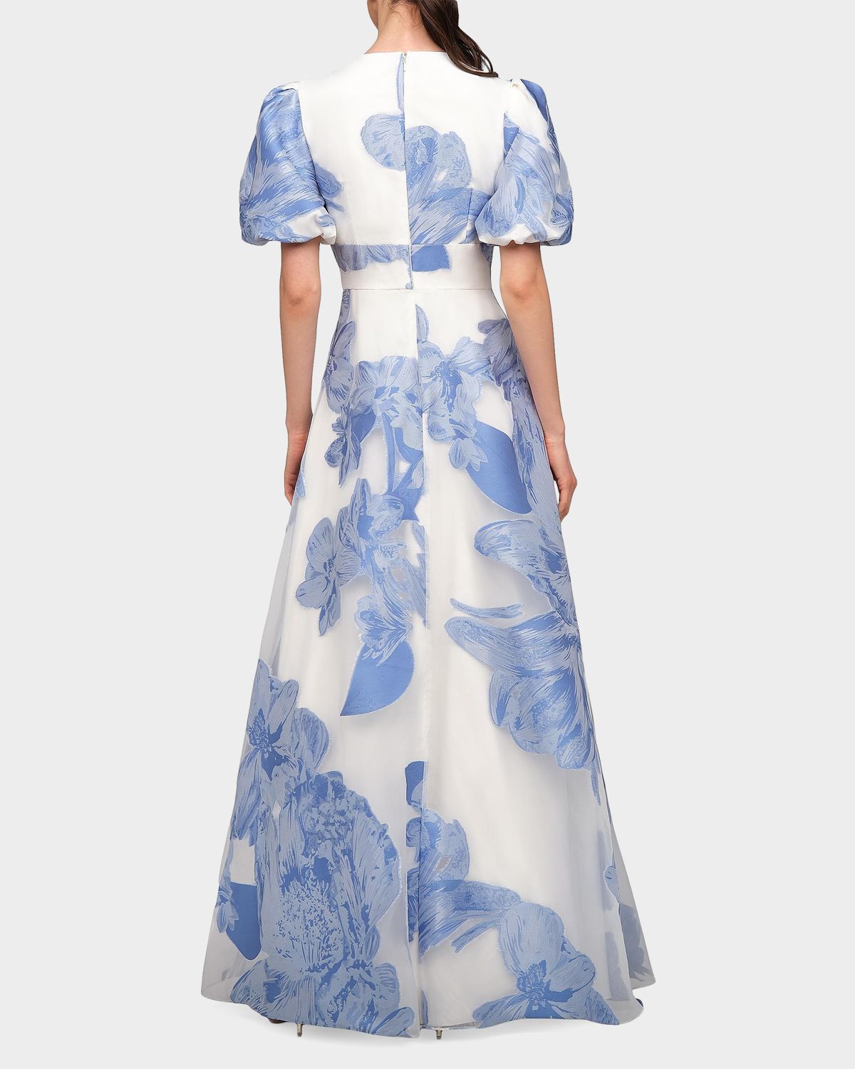 Kay Unger New York Oleana Puff-Sleeve Organza Gown | Thumbnail 3 Kay Unger New York Oleana Puff-Sleeve Organza Gown | Thumbnail 3