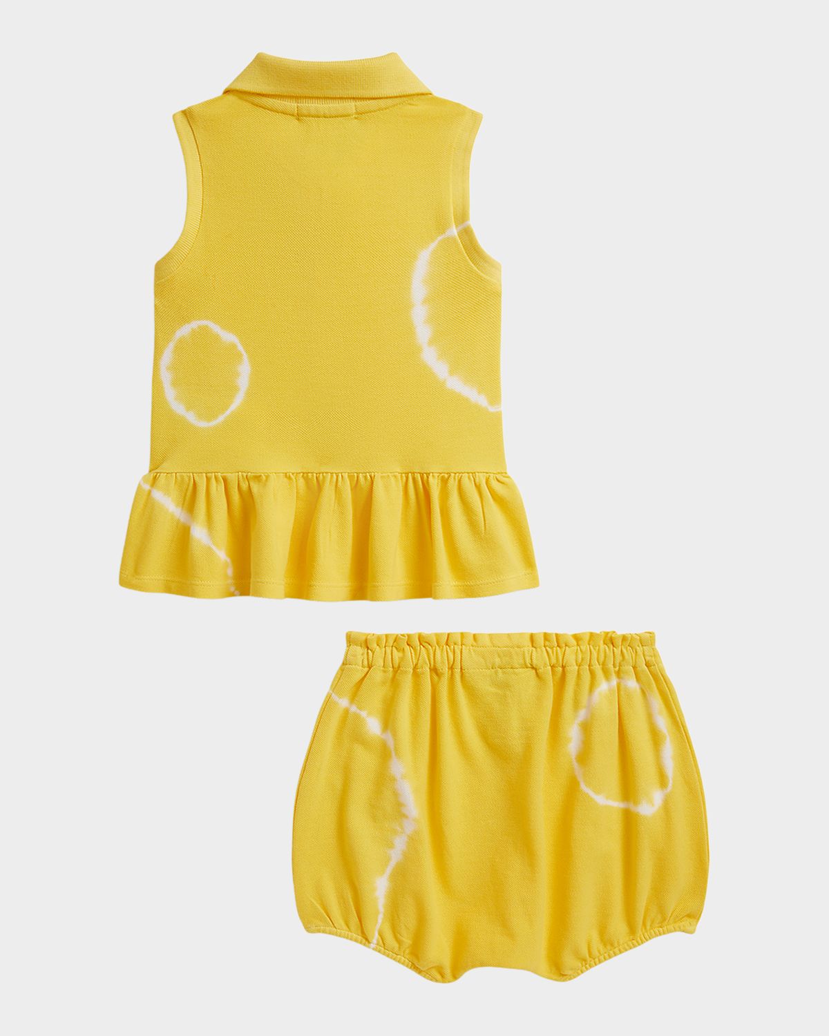 Polo Ralph Lauren Girl 's Tie-Dye Mesh Polo Shirt & Bloomers Set, Size 3M-24M