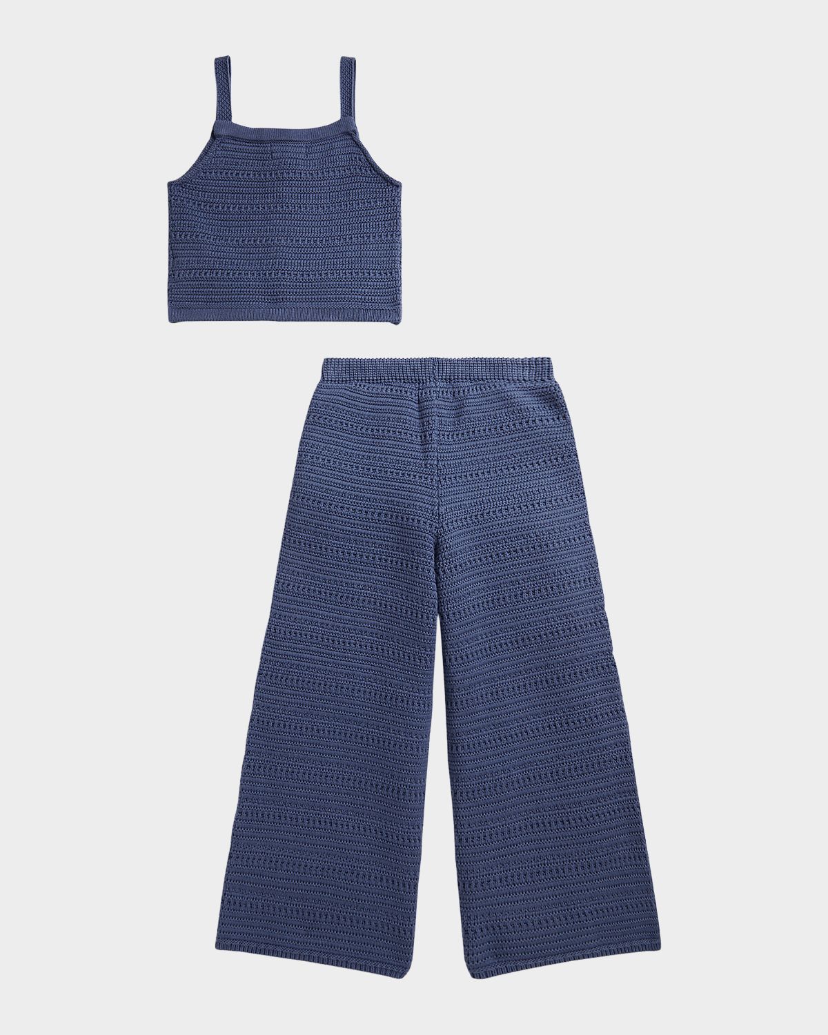 Polo Ralph Lauren Girl 's Crocheted Cotton Sweater Top & Pants Set, Size 2-6X