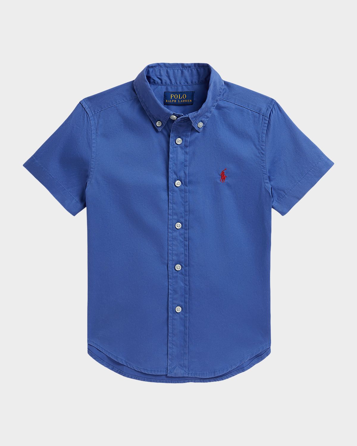 Polo Ralph Lauren Boy 's Cotton Twill Short-Sleeve Shirt, Size 2-7