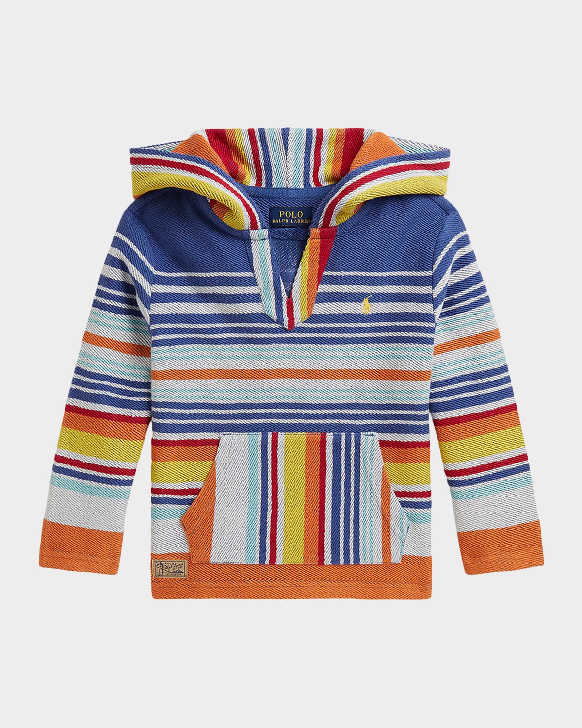 Polo Ralph Lauren Boy 's Striped Cotton Terry Hoodie, Size 2-7