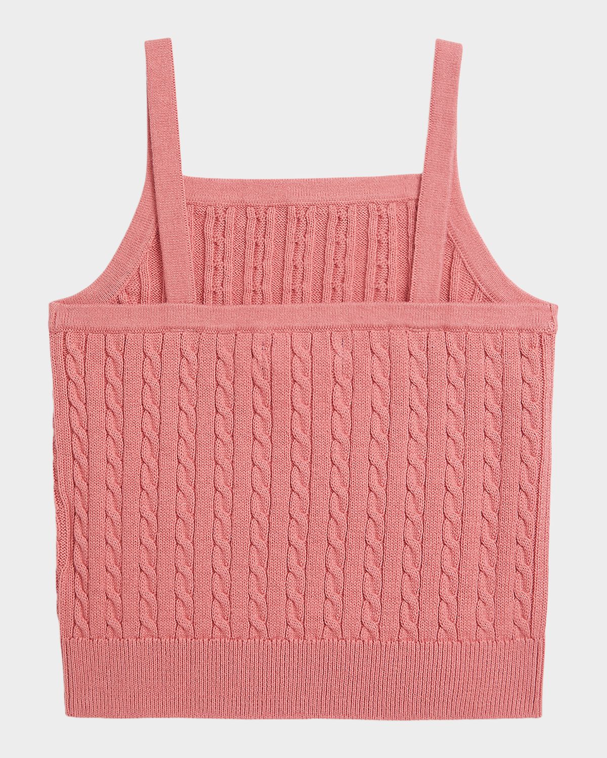 Polo Ralph Lauren Girl 's Mini-Cable Cotton Tank Top, Size 2-6X