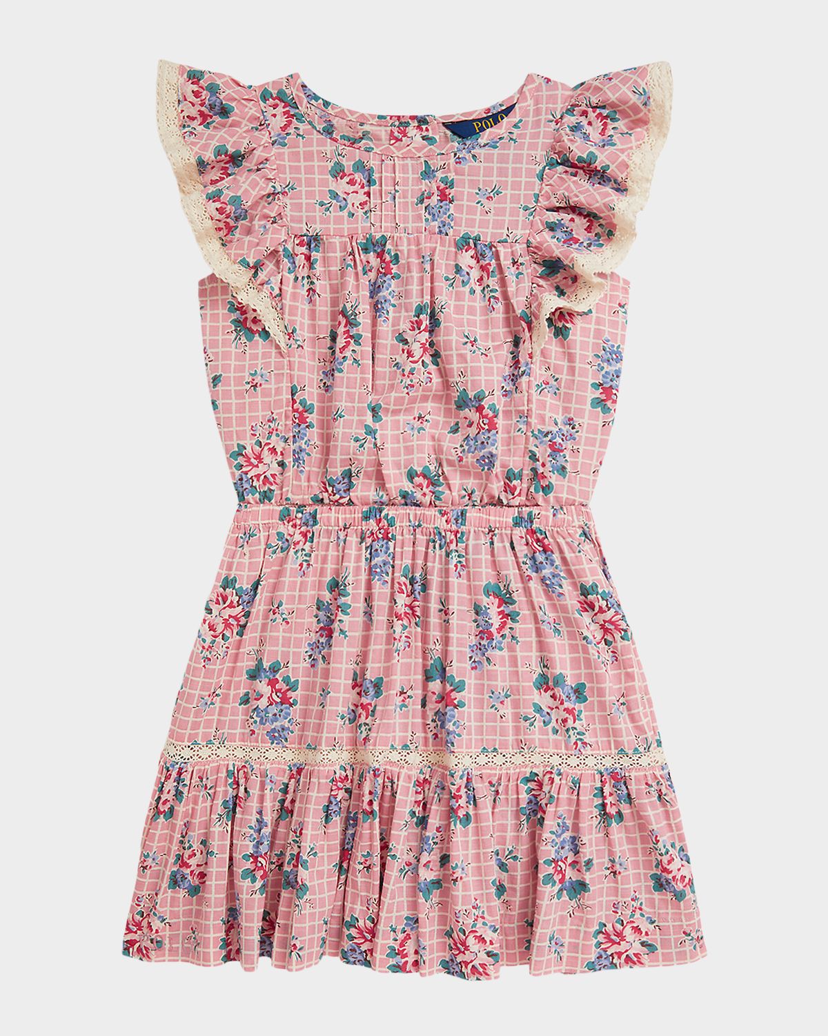 Polo Ralph Lauren Girl 's Floral Slub Cotton Top & Skirt Set, Size 2-