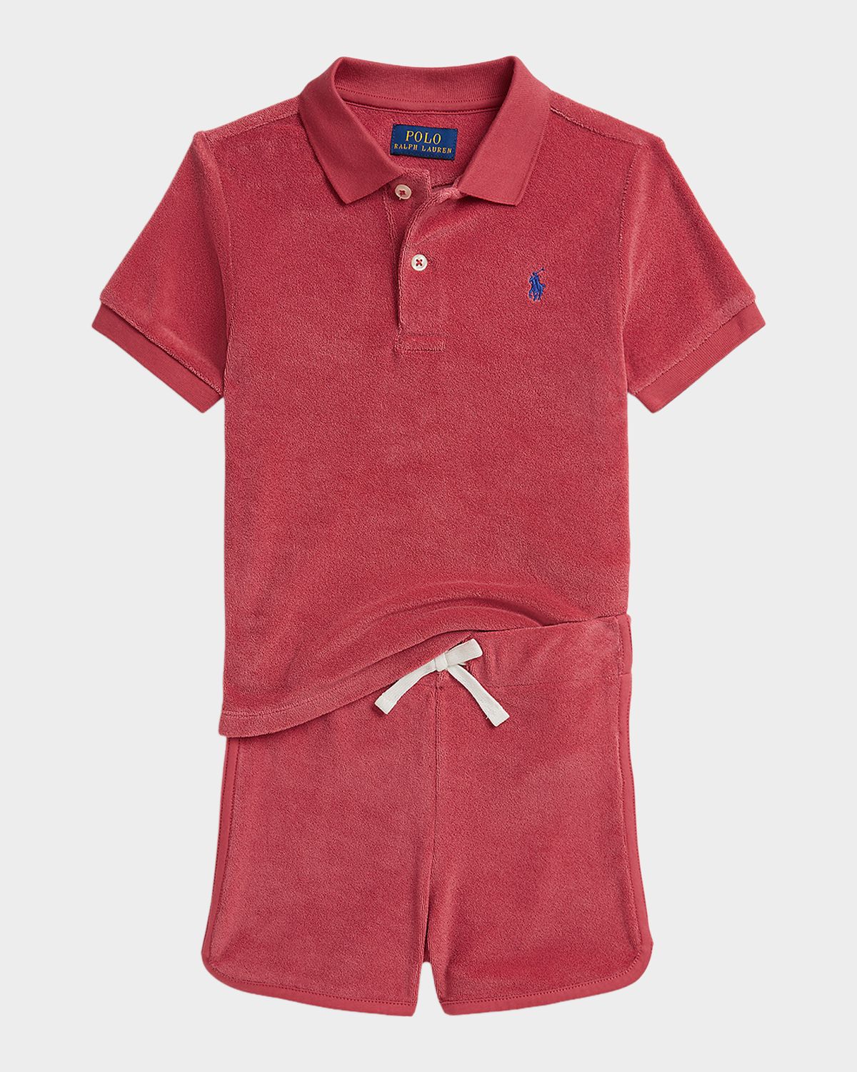 Polo Ralph Lauren Boy 's Cotton Terry Polo Shirt & Shorts Set, Size 2-7