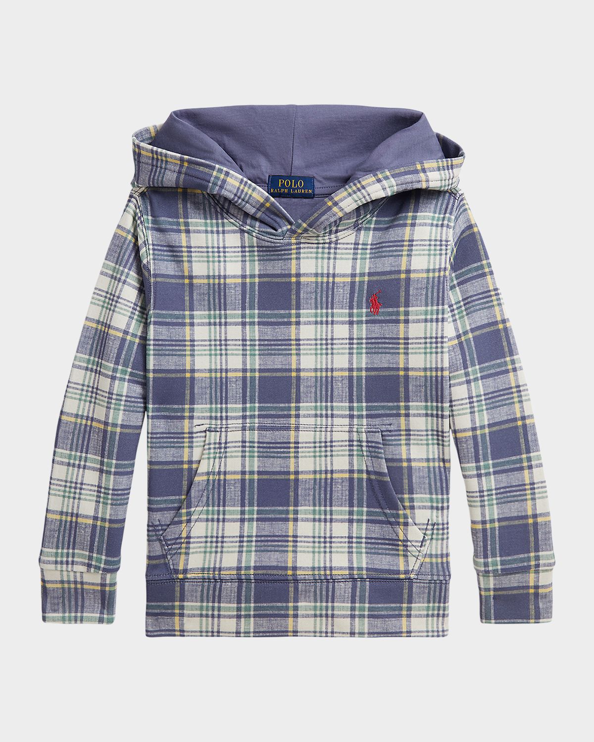Polo Ralph Lauren Boy 's Plaid French Terry Hoodie, Size 2-7