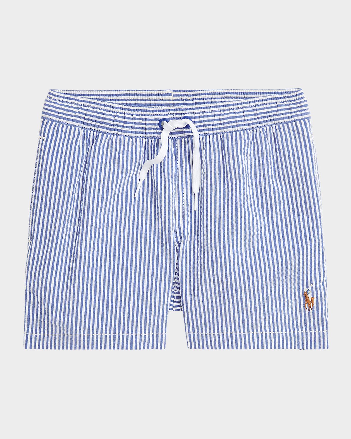 Polo Ralph Lauren Boy 's Stretch Seersucker Swim Trunks, Size 2-7