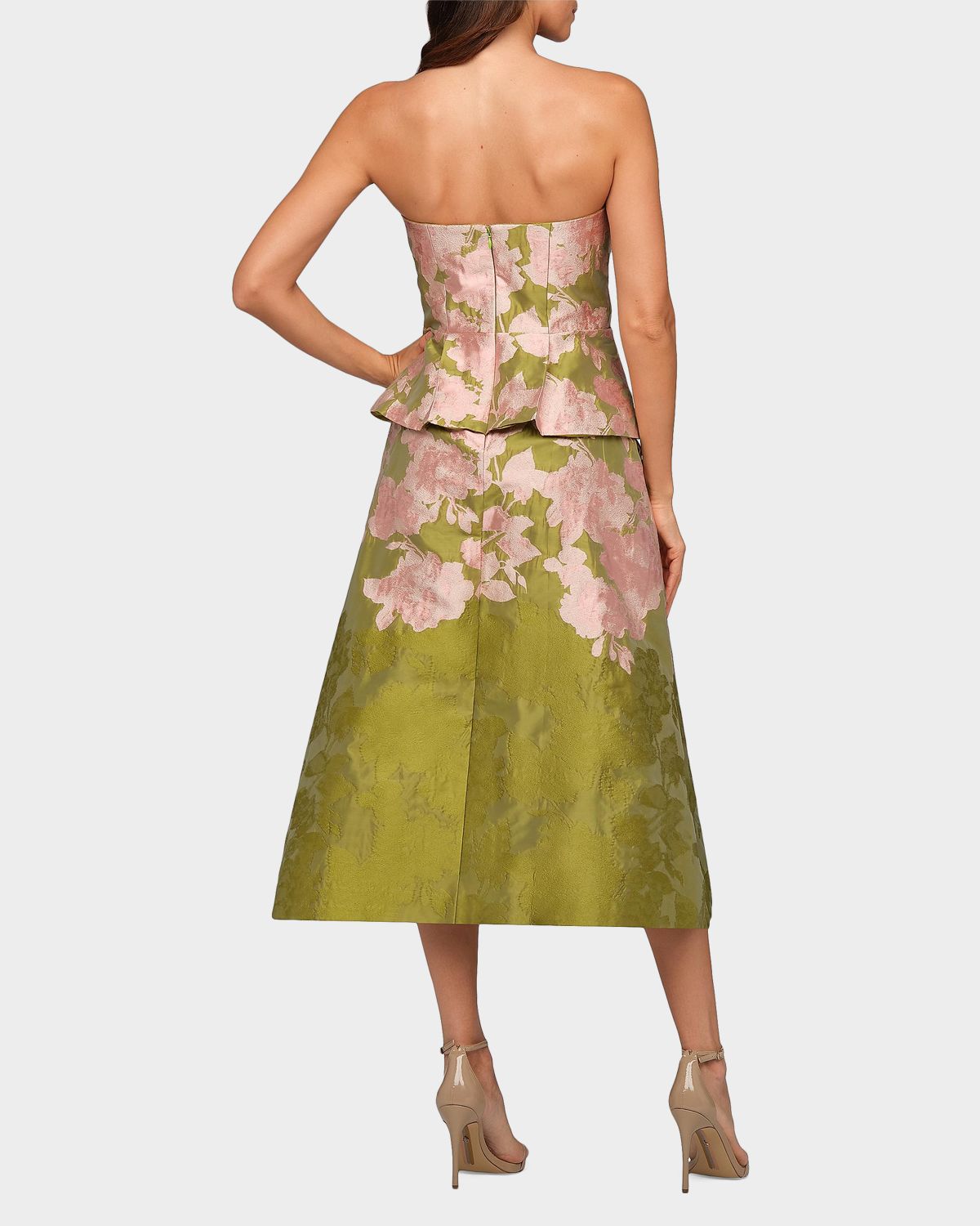 Kay Unger New York Imogen Metallic Jacquard A-Line Cocktail Dress | Thumbnail 3 Kay Unger New York Imogen Metallic Jacquard A-Line Cocktail Dress | Thumbnail 3