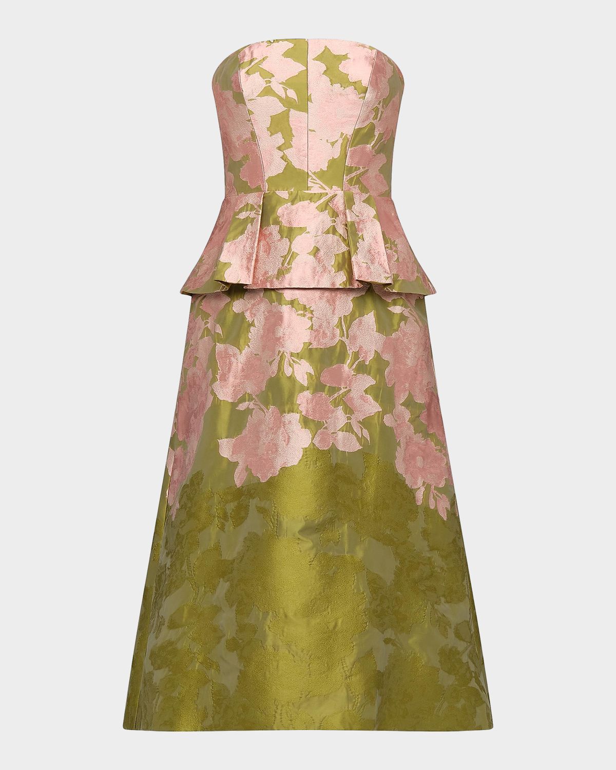 Kay Unger New York Imogen Metallic Jacquard A-Line Cocktail Dress