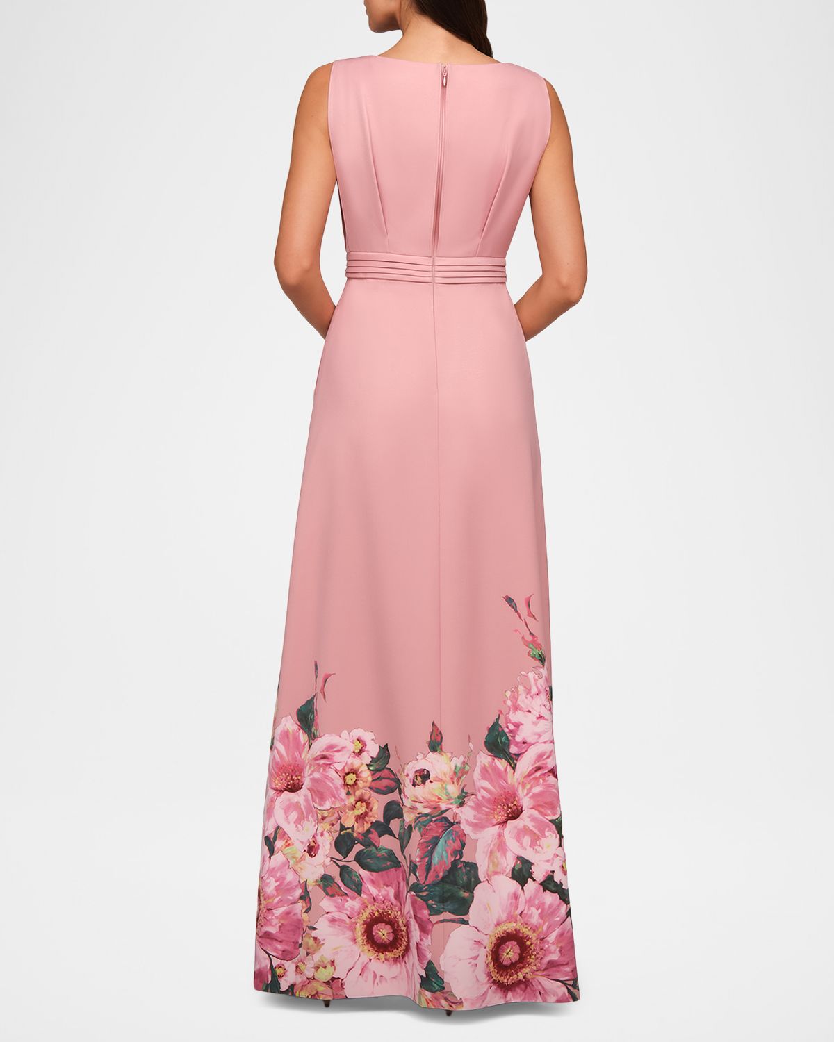 Kay Unger New York Marilotte Floral Crepe Walk Thru Jumpsuit | Thumbnail 3 Kay Unger New York Marilotte Floral Crepe Walk Thru Jumpsuit | Thumbnail 3