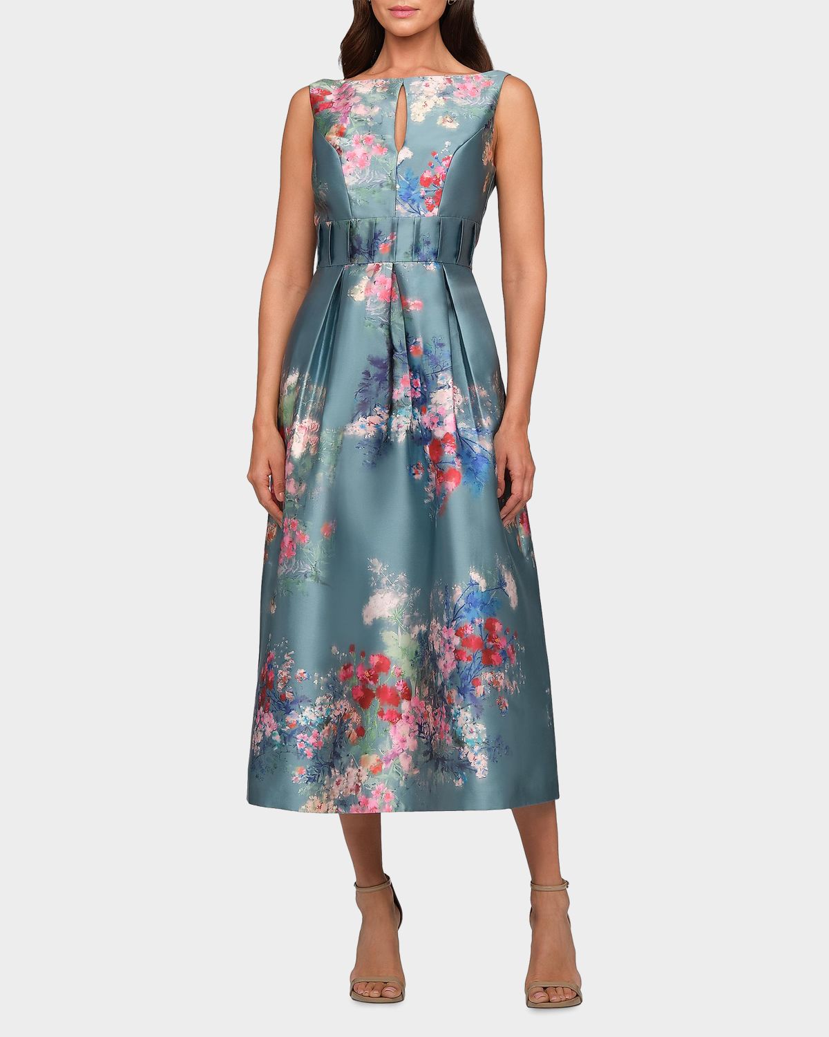 Kay Unger New York Hara Floral Tea-Length Dress | Thumbnail 2 Kay Unger New York Hara Floral Tea-Length Dress | Thumbnail 2