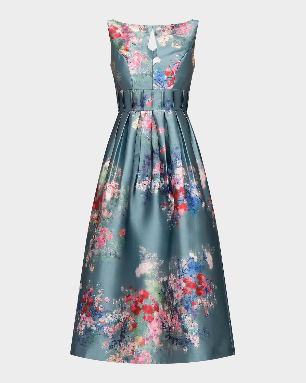 Kay Unger New York Hara Floral Tea-Length Dress