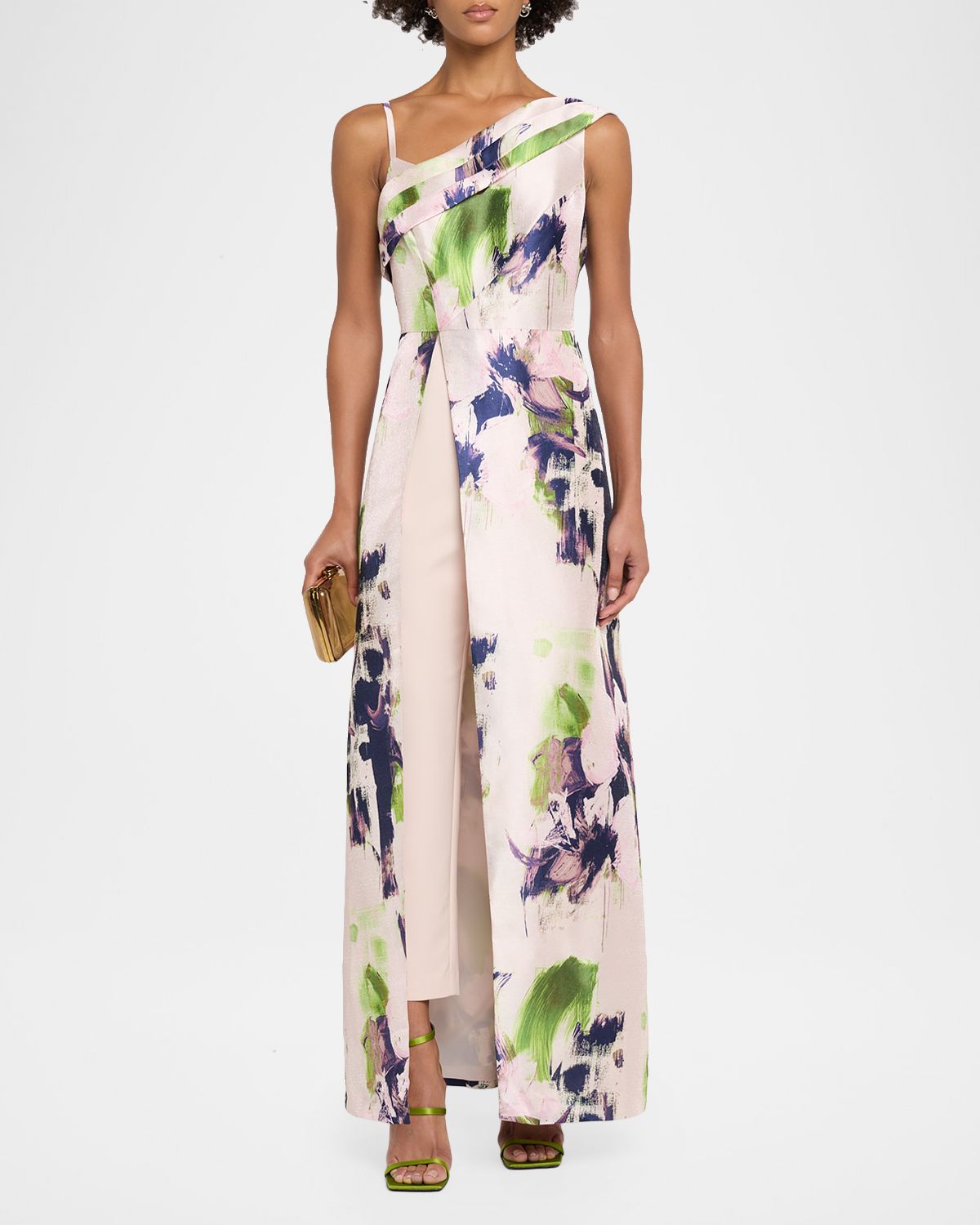 Kay Unger New York Whitely Floral Organza Walk Thru Jumpsuit | Thumbnail 2 Kay Unger New York Whitely Floral Organza Walk Thru Jumpsuit | Thumbnail 2