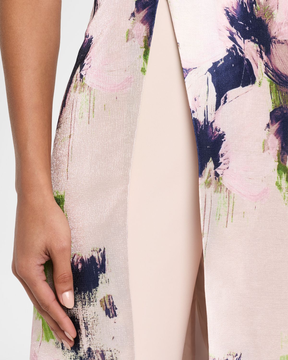 Kay Unger New York Whitely Floral Organza Walk Thru Jumpsuit | Thumbnail 5 Kay Unger New York Whitely Floral Organza Walk Thru Jumpsuit | Thumbnail 5