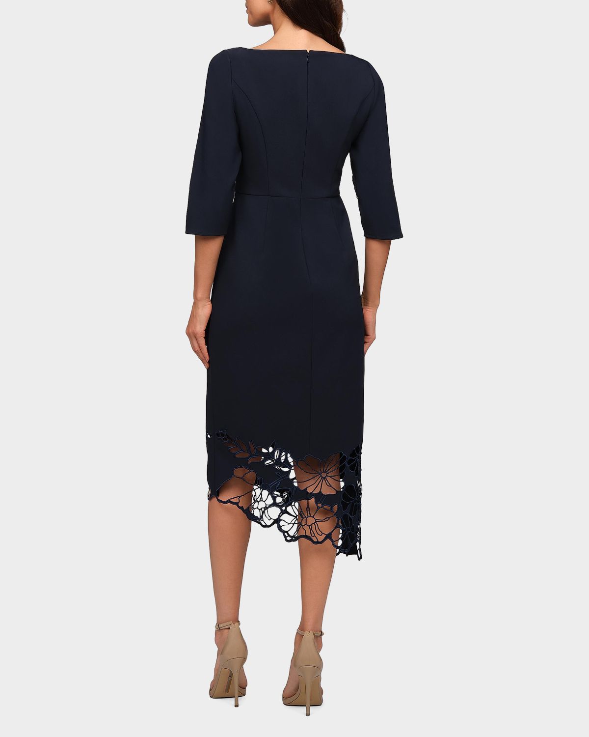 Kay Unger New York Vanna Guipure Lace Midi-Dress | Thumbnail 3 Kay Unger New York Vanna Guipure Lace Midi-Dress | Thumbnail 3