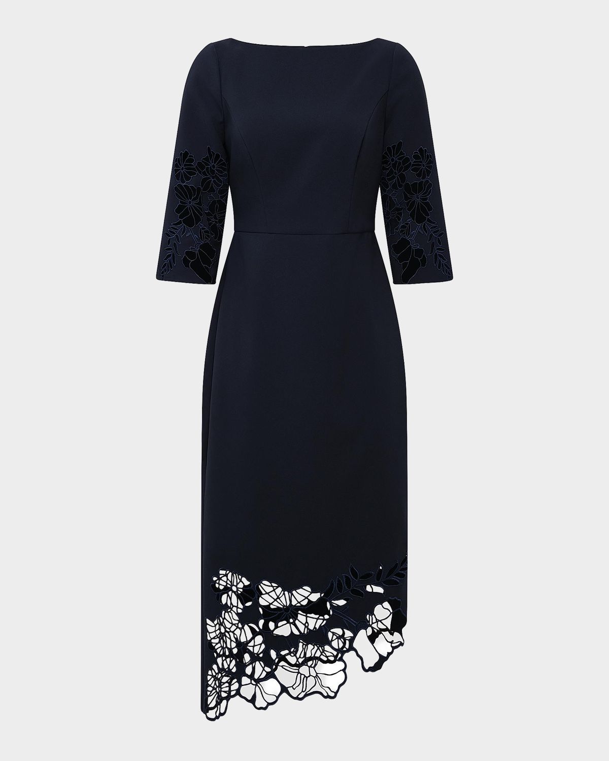 Kay Unger New York Vanna Guipure Lace Midi-Dress